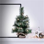 Solight vianočný stromček 45cm, 15LED, 3x AA, časovač IP44