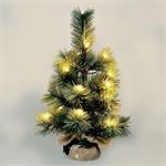 Solight vianočný stromček 45cm, 15LED, 3x AA, časovač IP44