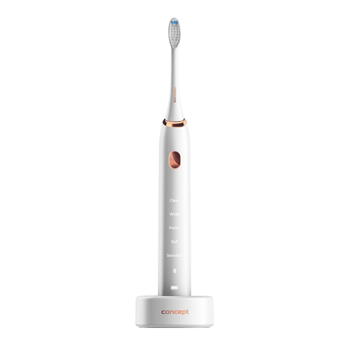 Sonická zubná kefka Concept ZK5000 s aplikáciou a dobíjacím cestovným puzdrom PERFECT SMILE, biela