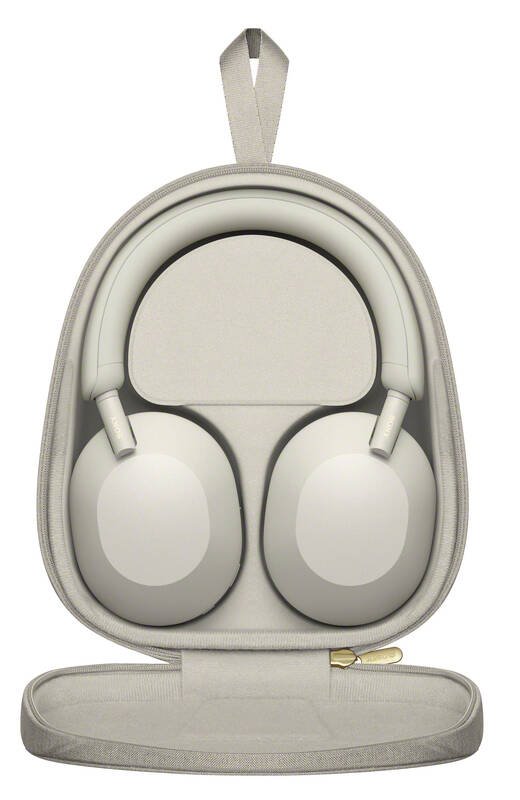 Sony bezdrátová sluchátka WH-1000XM5 stříbrná