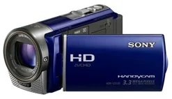 SONY HDRCX130EL kamera MS/SD/SDHC, Full HD, 30x zoom - modrá + 8GB SD karta + baterie FV50 + pouzdro CXC/U5