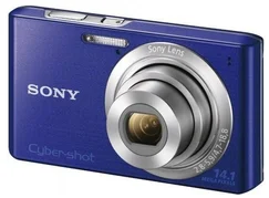 SONY kompakt DSC-W610, 14.1MPix, 4x zoom, 2,7" LCD, modrý