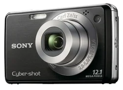 SONY kompakt DSCW220BE9 Cyber-Shot 12,1MPix, černý, 4x zoom, stabilizátor