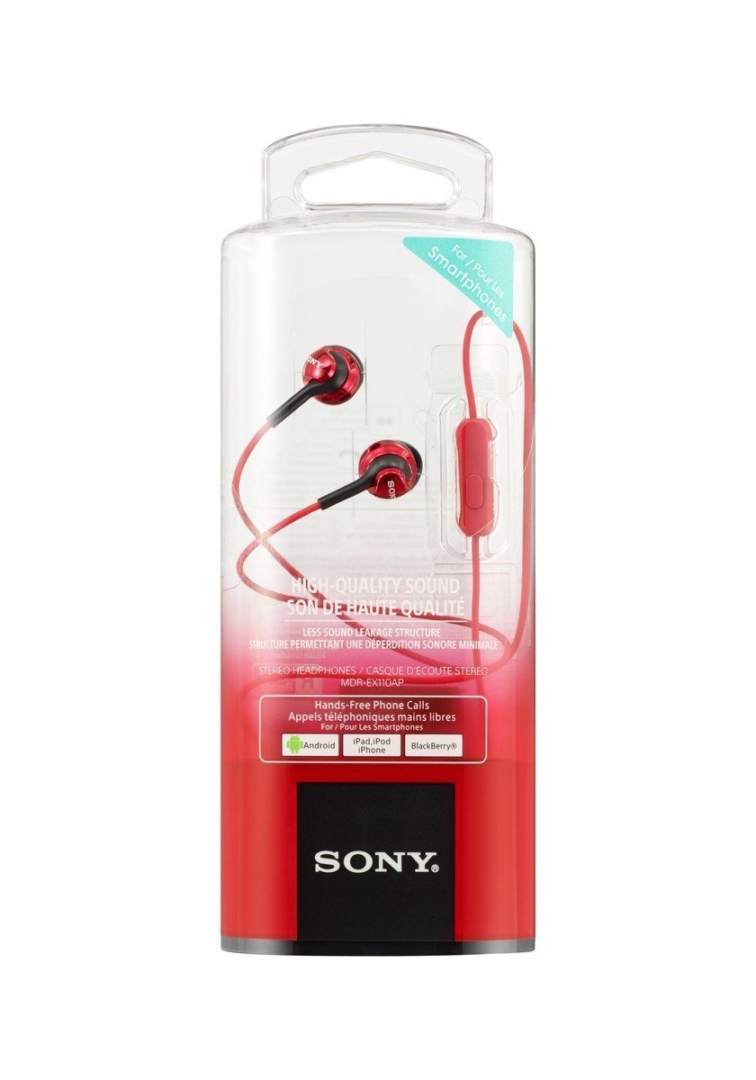 Sony MDR-EX110AP, červená MDREX110APR.CE7