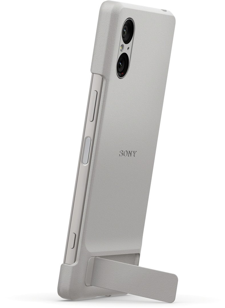 Sony Xperia Stand Cover pro Xperia 5 V 5G stříbrný