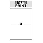 SPARE PRINT PREMIUM samolepicí, bílé, 100x A4 (2x etiketa 210x148,5mm)