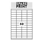 SPARE PRINT PREMIUM samolepicí, bílé, 100x A4 (52x etiketa 52,5x21,2mm)