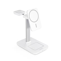 Spello 3in1 Magnetic Charging Station (MagSafe Compatible) - bílá
