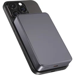 Spello ForcePack Alu 10000mAh magnetická bezdrôtová powerbanka SM71 - vesmírne sivá