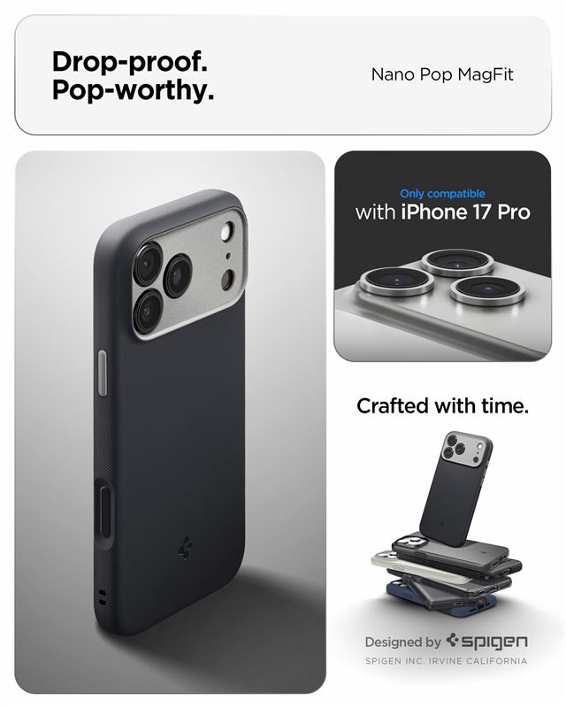 Spigen Nano Pop MagSafe, black sesame - iPhone 17 Pro