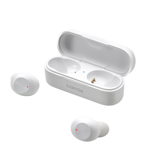 Športové slúchadlá CANYON TWS-1 Bluetooth s mikrofónom, biele
