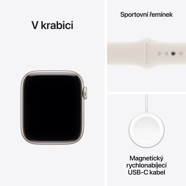 Športový remienok Apple Watch SE 3 GPS 40 mm Starligh - M/L