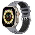 Športový remienok Cubenest pre Apple Watch Sport Band GREY s čiernou (42-49 mm)