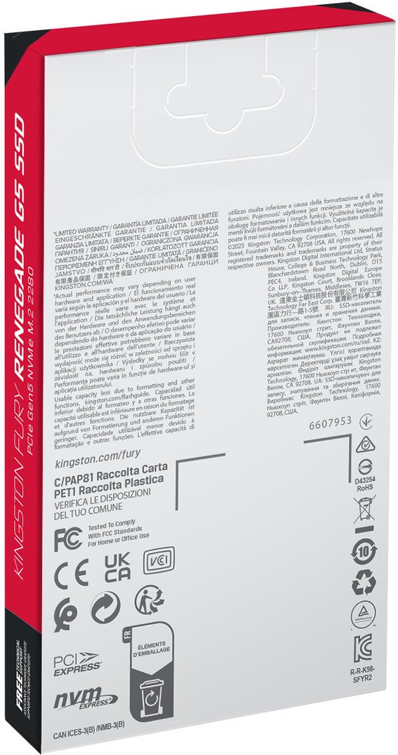 SSD disk Kingston Fury Renegade G5 1TB NVMe