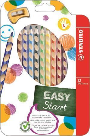 STABILO Farebná ceruzka "Easycolours", HB, trojuholníková, pre ľavákov, 12 ks v balení.