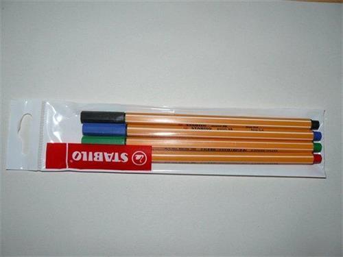 STABILO Liner  "Point 88", 4 barvy, 0,4mm