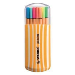 STABILO Liner - sada  "Point 88 Zebrui", 0,4 mm, 20 barev, v plastovém pouzdře