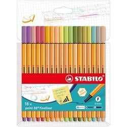 STABILO Linery "Point 88", 18 barev, 0,4 mm 8818-22-5