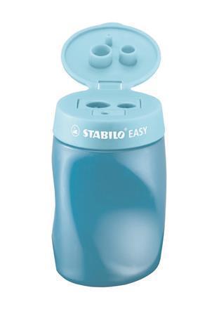 STABILO Ostrúhadlo "Easy" so zásobníkom, modré, 3 otvory, pre ľavákov