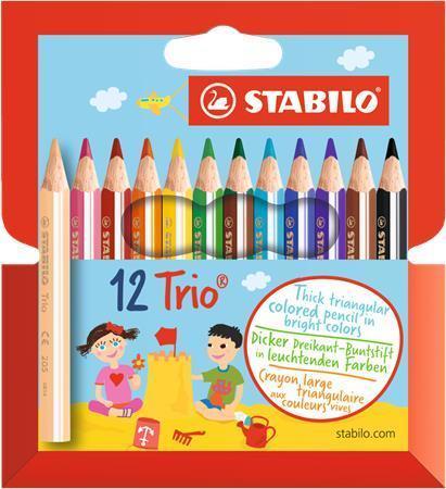 STABILO Pastelky "Trio", sada, 12 rôznych farieb, trojuholníkové