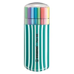 STABILO "Pen 68 Zebrui" fixky, 20 rôznych farieb, sada, 1 mm, tyrkysové puzdro