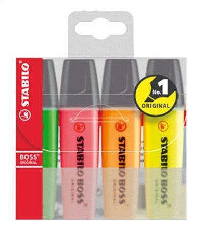 STABILO Zvýrazňovač "BOSS original", 4 barvy, 2-5mm
