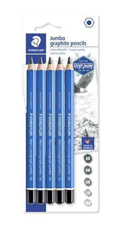 STAEDTLER Grafitové tužky "Design Journey Lumograph", 5 tvrdostí, jumbo, šestihranné