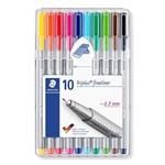 STAEDTLER Liner "Triplus 334 Box" sada, 10 barev, 0,3mm
