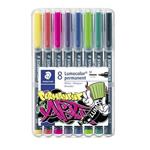 STAEDTLER Permanentné popisovače "Lumocolor 317M", 8 farieb, 1 mm 317 WP8-1