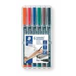 STAEDTLER Permanentní popisovač "Lumocolor 317 M", 6 barev, 1mm, OHP