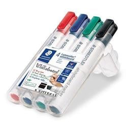 STAEDTLER Popisovač na bílou tabuli "Lumocolor 351 B", sada, 4 barvy, klínový hrot