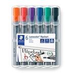 STAEDTLER Popisovač na flipchart "Lumocolor 356", sada, 6 barev, kuželový hrot