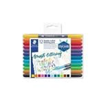 STAEDTLER Štetcové popisovače písmen "Brush letter Duo", sada, 12 farieb, 0,5-0,8/1,0-6,0 mm, obojstranné
