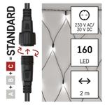 Štandardná spojovacia vianočná reťaz LED - sieť, 1,5x2 m, vonkajšia, studená biela