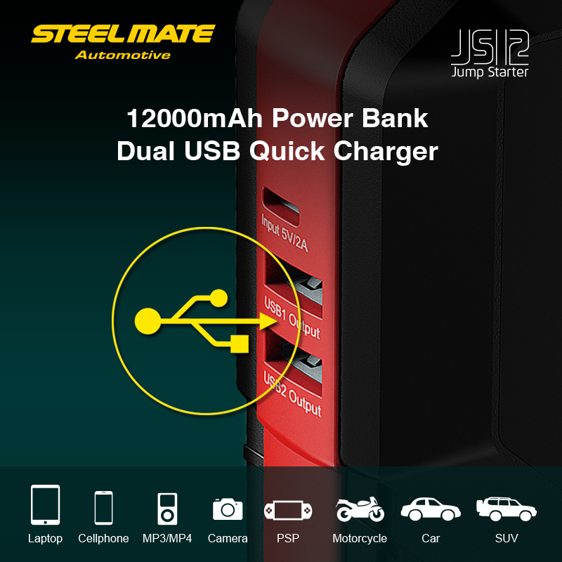 Steelmate JS12, čierna
