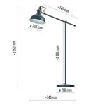 Stojacia lampa ARTHUR na žiarovku E27, 150 cm, tmavosivá