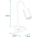 Stolná lampa CONNECT IT CLIP 2 s klipom BIELA