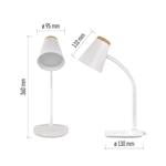 Stolná lampa EMOS LED TARA, biela