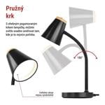 Stolná lampa EMOS LED TARA, čierna