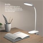 Stolná LED lampa ColorWay, klip, biela