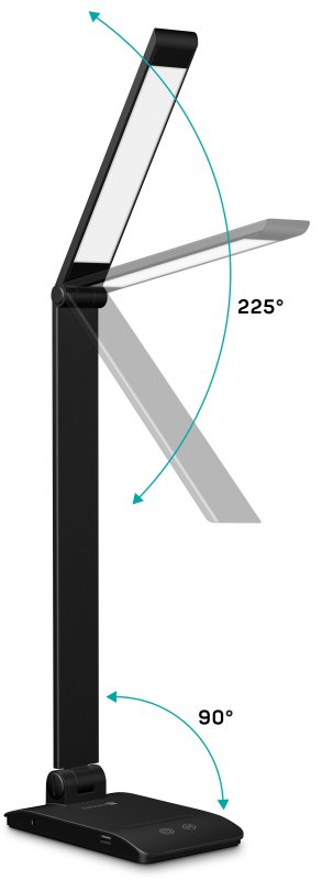 Stolná LED lampa CONNECT IT BRIGHT, ČIERNA