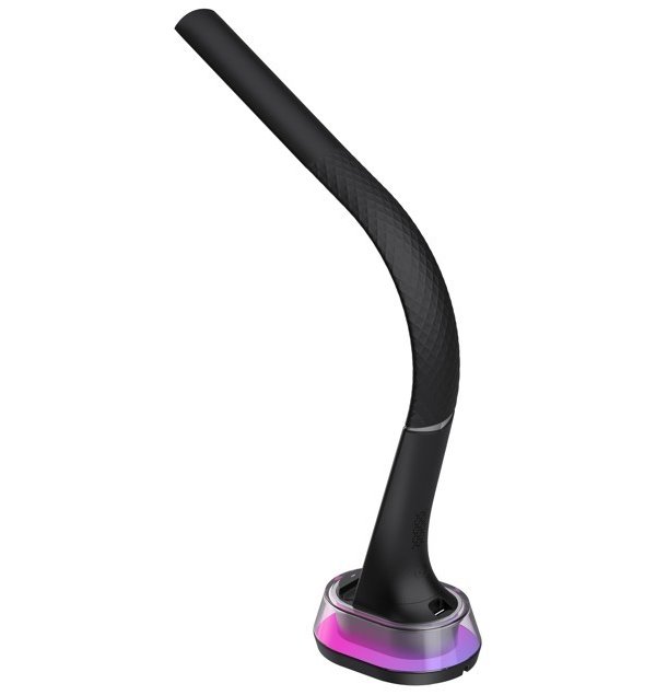 Stolná LED lampa IMMAX CORELLA čierna + strieborné prvky