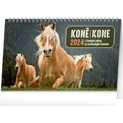 Stolní kalendář Koně – Kone CZ/SK 2024, 23,1 × 14,5 cm