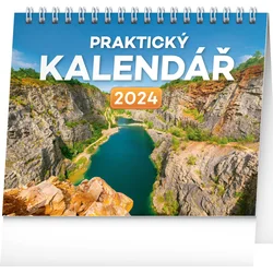 Stolní kalendář Praktický kalendář 2024, 16,5 × 13 cm