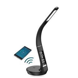 Stolní lampa IMMAX Cobra QI Black s displejem, černá 08963L - Vybavení domu