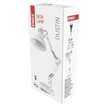 Stolová lampa DUSTIN pre žiarovku E27, biela