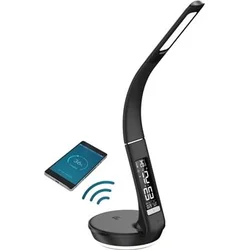 Stolová lampa IMMAX Cobra QI Black s displejom, čierna 08963L