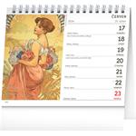 Stolový kalendár Alfons Mucha 2024, 16,5 × 13 cm