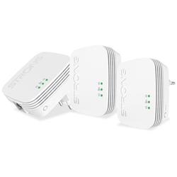 STRONG sada 3 adaptérů Powerline 600 TRI MINI/ 600 Mbit/s/ 1x LAN/ bílý