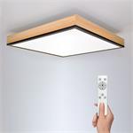 Stropné svietidlo Solight LED s diaľkovým ovládaním, štvorcové, dekor dreva